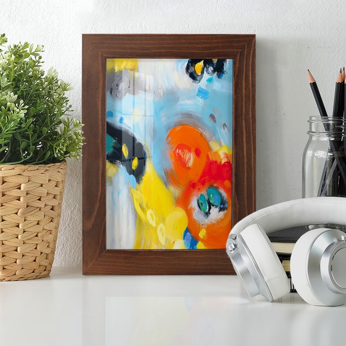 In the Loop II -Framed Print w/glass-Chestnut