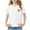 White, variant on Eltusu Girls Cotton T-Shirts, Crew Neck Summer Pullover Soft Tee with Short Sleeve Blue Size 10-12 T