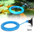 thumbnail image 4 of Alimentador de acuario de plástico azul y negro de 3 piezas con anillo de alimentación y ventosa para todo tipo de alimentos flotantes de hundimiento lento., 4 of 10