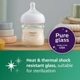 thumbnail image 4 of Philips Avent Natural Glass Baby Bottles with Natural Response Nipples (Slow Flow, Flow 2), 4oz, 3-Pack, SCY910/03, 4 of 16