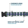 thumbnail image 5 of Buckle-Down Pet Collar, Dog Collar Plastic Buckle, Argyle Navy Green White Gold, 13 to 17 Inches 1.5 Inch Wide, 5 of 8