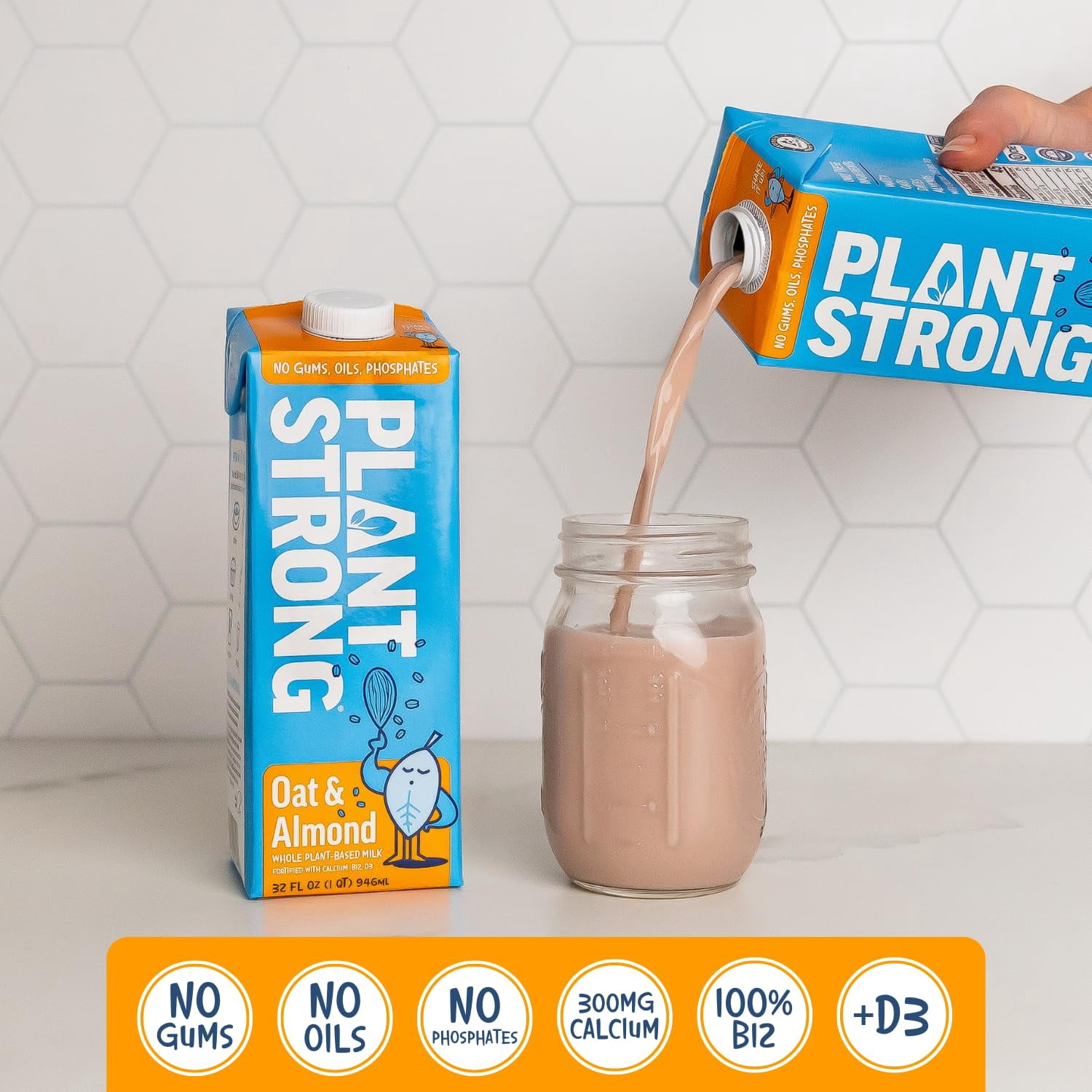 (Pack Of 6) Plantstrong Milk Oat & Almond 32 Fo