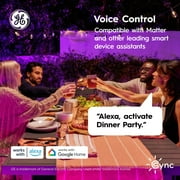 GE Cync 24ft Café Lights Dynamic Effects Smart LED Color Changing Patio String Lights