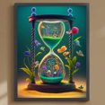 thumbnail image 1 of Cuadros Decorativos 5D bricolaje taladro redondo completo diamante pintura flor Kit hogar decoración arte artesanía Wdftyju embutido en tela, 1 of 1