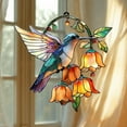 thumbnail image 6 of Hummingbird Suncatcher, Colorful Acrylic Hummingbird Hanging Ornament, 1Pcs Colorful Acrylic Pendant, Window Hanging Gift for Hummingbird Ornament 5.9 Inch, 6 of 9