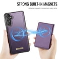 thumbnail image 6 of Case For Samsung Galaxy A26 RFID Blocking Compatible With MagSafe Detachable 2 In 1 Wallet With Card Holder,PU Leather Case,  Holder Kickstand Magnetic Protective Women Men Cover,Purple, 6 of 9
