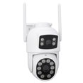 thumbnail image 1 of Cámara De Seguridad De Doble Lente, Resolución Ultra Clara 2K Y Vista De 360, Detección Humana Inteligente, IP66 Resistente A La Intemperie, Visión Nocturna, Audio, 1 of 7