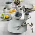 thumbnail image 5 of Gibson Soho Lounge Square 16-Piece Dinnerware Set - Two-Tone Gray, 5 of 11
