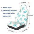 thumbnail image 3 of Wukai Turtle Full Set Car Seat Covers with Soft Padding Universal Auto Front Seats Protector and Cushion Mat, 3 of 5