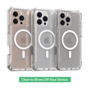 onn MagSafe Compatible Rugged Phone Case for iPhone 16 Pro - Clear