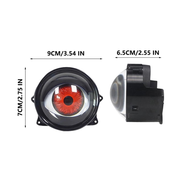 Vwrxbz Dynamic LED Motorcycle Headlight - Eye Lens with 6 Lighting Modes IPX5 Waterproof