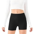 thumbnail image 4 of CPNG Girls Yoga Shorts Sports Cycling Leggings Dance Biker Cartwheel Shorts Solid Color High Waisted Tight Shorts(Black,9-10 Years), 4 of 5