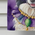 thumbnail image 5 of Border Collie King of Mardi Gras House Flag 28 in x 40 in, 5 of 7
