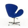 thumbnail image 3 of Raspberry Blue and Polished Chrome Wool Blend Adjustable Swivel Chair, 3 of 4