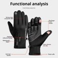 thumbnail image 3 of Cinvoph Winter Gloves for Men Ski Snow Gloves Touchscreen Non-Slip Windproof Gloves for Running Cycling Skiing Hiking Climbing Sports Soccer Shooting, Gray_L, 3 of 3