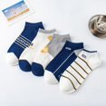 thumbnail image 1 of Calcetines para mujer, de rayas, sencillos, de otoño, finos, de algodón, transpirables, de combinación completa, 1 of 6