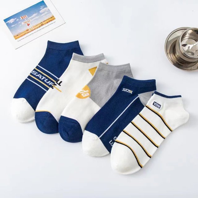 Calcetines para mujer, de rayas, sencillos, de otoño, finos, de algodón, transpirables, de combinación completa