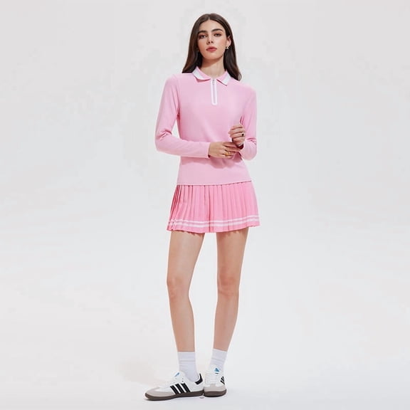 Top-kevin Women's 2 Piece Tennis Skirt Set Pleated Golf Dress with Built-in Shorts & Pockets Athletic Workout Outfits