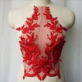 thumbnail image 3 of Farfi Fake Collar Embroidered Fabric Sewing Lace Applique Sewing Flower Fabric Collar for Clothing Store (Golden), 3 of 13
