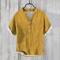 thumbnail image 2 of EHQJNJ T-Shirts pour Hommes à Manches Longues Chemise Décontractée d'Été pour Hommes Blouse Imprimée Blouse à Manches Courtes Col Rabattu Chemise de Mode Haut T-Shirts pour Hommes Col en V Imprimé T-Shirts Graphiques pour Hommes, 2 of 3