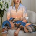 thumbnail image 6 of Bingfone Womens Pajama Sets Lighthous1 Print,Long Sleeve Loungewear Pajamas Set-Large, 6 of 8