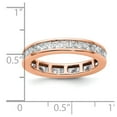 thumbnail image 4 of 14k Rose Gold Polished Size 8.5 Channel-set 2 carat Princess Diamond Complete Eternity Band, 4 of 5