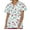 Light Blue Holiday Owls, variant on V-Neck Print Scrub Top Christmas Holiday, Light Blue Holiday Owls, M
