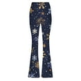 thumbnail image 3 of QATAINLAV Womens Snowflake Print Ugly Christmas Leggings Tummy Control High Waisted Flare Yoga Pants Casual Bootcut Workout Bell Bottom Xmas Funny Costume Multicolor XL, 3 of 5