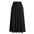 thumbnail image 6 of QATAINLAV Vintage Plaid Maxi Skirt for Women Elagant High Waisted Loose A-Line Business Casual Skirts with Pockets, Green, XL, 6 of 7
