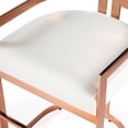 thumbnail image 4 of Butler Specialty Clarence Rose Gold & White Faux Leather Counter Stool, 4 of 8
