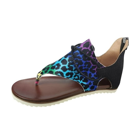 

KaLI_store Slip On Shoes Women Women s Comfortable Walking Sandals with Arch Support Athletic Hiking Sandals Outdoor Soft Water Sandals Beach Poolside Travel Multicolor