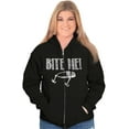 thumbnail image 4 of Bite Me Fish Bait Funny Fishing Humor Unisex Fleece Graphic Zip Up Hoodie Brisco Brands 2X, 4 of 5