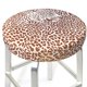 thumbnail image 3 of Balery Leopard Brown Fundas de asiento para taburete de bar redondo de tela de terciopelo ajustables que protegen de arañazos y manchas para sillas de 14 a 17 pulgadas.-14 inch, 3 of 7