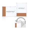 thumbnail image 3 of White Board & Cork Bulletin Board, 24" X 18", Combination Dry Erase Board & Cork Board, Vision Board for Home, Office, School - Includes 6 Magnetic Markers, 1 Eraser, 2 S, 3 of 6