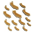 thumbnail image 1 of California State Silhouette Wood Mini Charms Shapes DIY Craft Jewelry - With Hole - 18mm (17pcs), 1 of 7