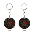 thumbnail image 2 of Naloa Roses Print Round Keychain Keychain Key Ring, Key Tag, Key Chain Bulk for Gift Accessories (Round), 2 of 7