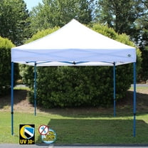 King Canopy Athena 10x10 ft Instant Pop up Canopy, 1 1/2 Inch Leg, White Cover