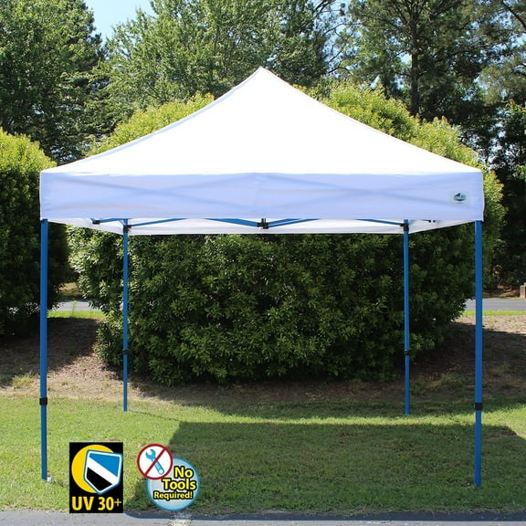 King Canopy Athena 10x10 ft Instant Pop up Canopy, 1 1/2 Inch Leg, White Cover