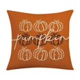 thumbnail image 2 of Fall Pumpkin Pillow Covers, Thanksgiving Decorative Pillow Case with Hidden Zipper Polyester Fabric, Autumn Harvest Home Decor for Sofa Couch Bed Bedroom, 17.7 x 17.7 Inch, 2 of 7