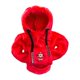 thumbnail image 1 of Sudadera con capucha de felpa con decoración de cubierta de perilla de palanca de cambios automotriz de Navidad Papá Noel rojo saludando, 1 of 8