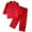Red, variant on Gunia Pajamas For Girls Boys Long Sleeve Solid Tops T Shirt Pants Casual Outfits Sleepwear Black 2-3 Years