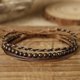 thumbnail image 3 of Nvzi Pulsera de cuerda ajustable hecha a mano con cuentas de piedra natural, 3 piezas A05, 3 of 5