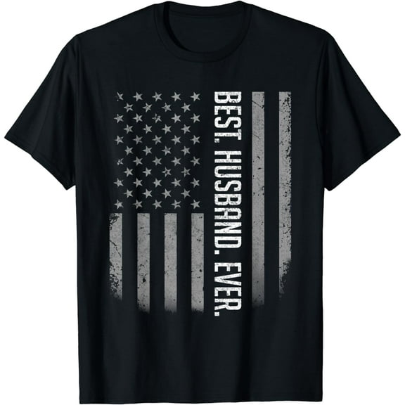 Mens Best Husband Ever American Flag Shirt Gift For Father's Day T-Shirt