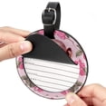 thumbnail image 2 of Pink Monkey Gorilla 2pcs PU Leather Round Bag Tags Suitcase Handbag Tags with Privacy Cover and Name ID Tag for Travel Luggage, Handbags, Backpacks, School Bags, 2 of 6