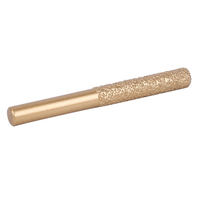 Brazed Straight Router, Small Size Gold 6.35 X 5 X 65mm Router Bits, 1pcs Trimming Machine For Seaming Machine Quartz Stone Cutting Of Stone 6.35 X 7 X 65mm