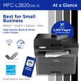 thumbnail image 3 of Brother Wireless MFC-L2820DW XL Compact Monochrome All-in-One Laser Printer with Copy, Scan and Fax, up to 4,200 pages? of toner included, Duplex and Mobile Printing, 3 of 9