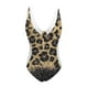 thumbnail image 2 of Gibobby Bañador de una pieza Trajes de baño Printi para mujer Trajes de baño Monokini Trajes de baño con cuello en V Trajes de baño(Dolado,M), 2 of 4
