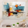 thumbnail image 2 of Designart "Teal Orange Bold Flow composition" Abstract Collages Metal Art Living Room, 2 of 5