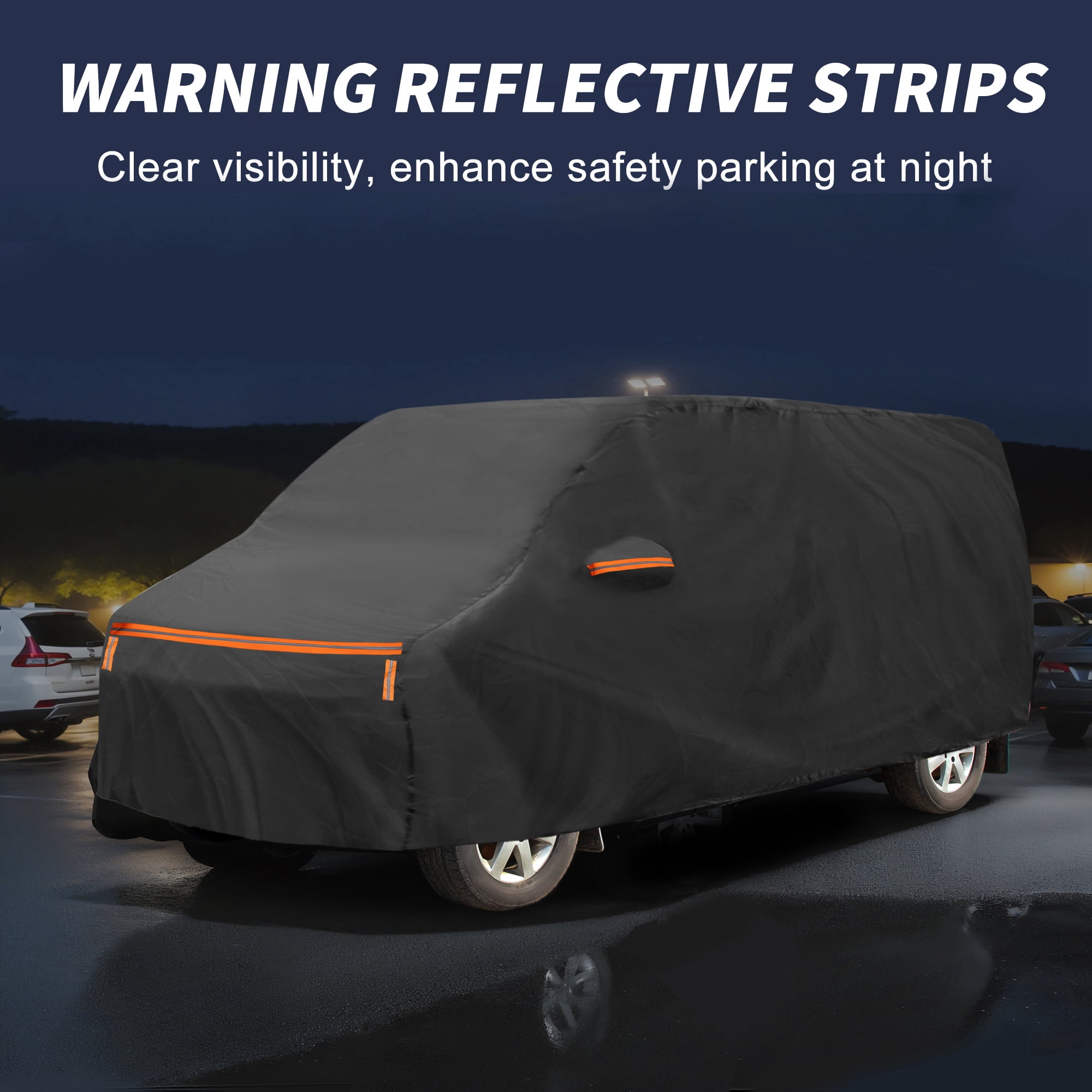 Unique Bargains Waterproof Protection with Right Zipper Car Cover for Toyota Noah Black
