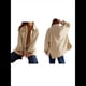 thumbnail image 3 of Chaqueta Vaquera Urbana para Mujer: Chaqueta Vaquera Estilo Boyfriend, Holgada, de Larga y con Botones Al Frente. Crema M, 3 of 7